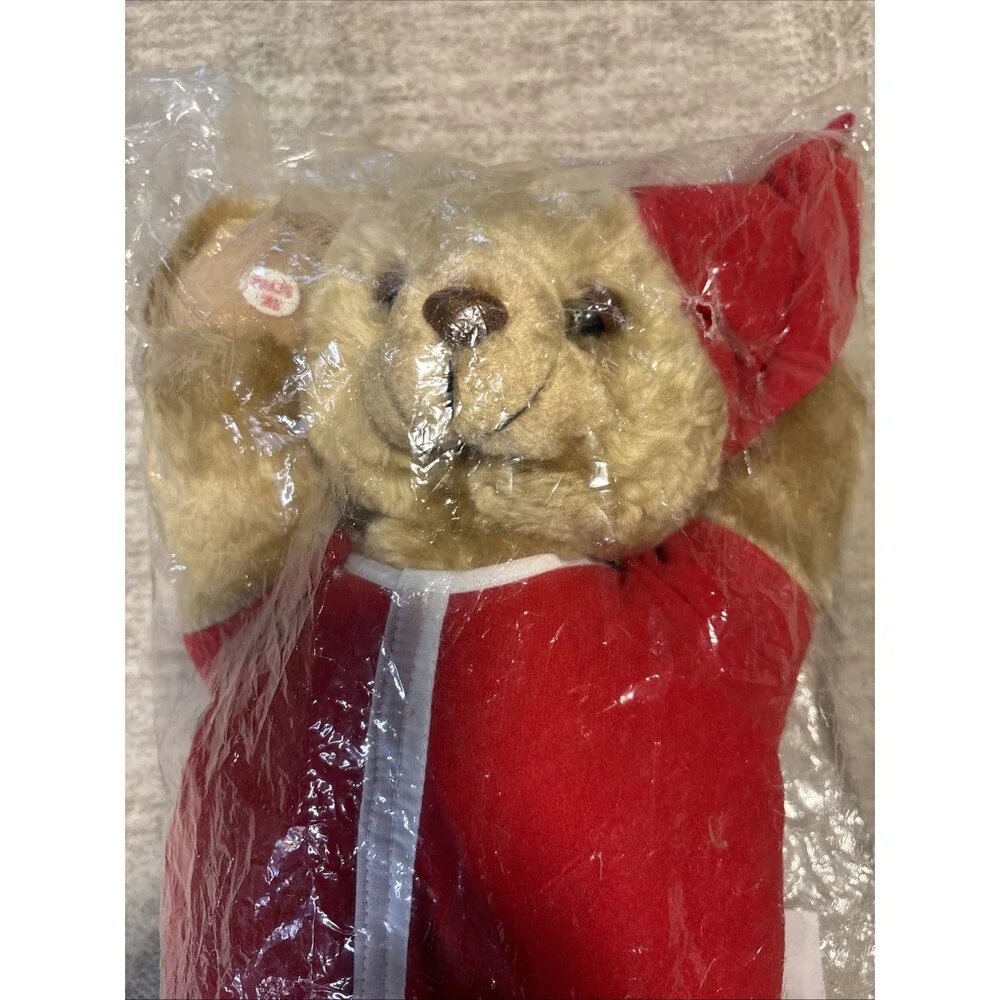 Vintage Christmas Bear Snoozy Sleeper Animated Plush Sealed New Old Stock 80s